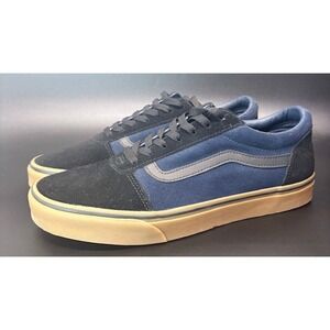 Vans Ward Gumsole Navy Black Suede Canvas Skate Shoes Sneakers Mens size 11.5